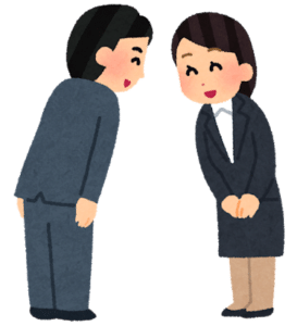 des japonais faisant la révérence